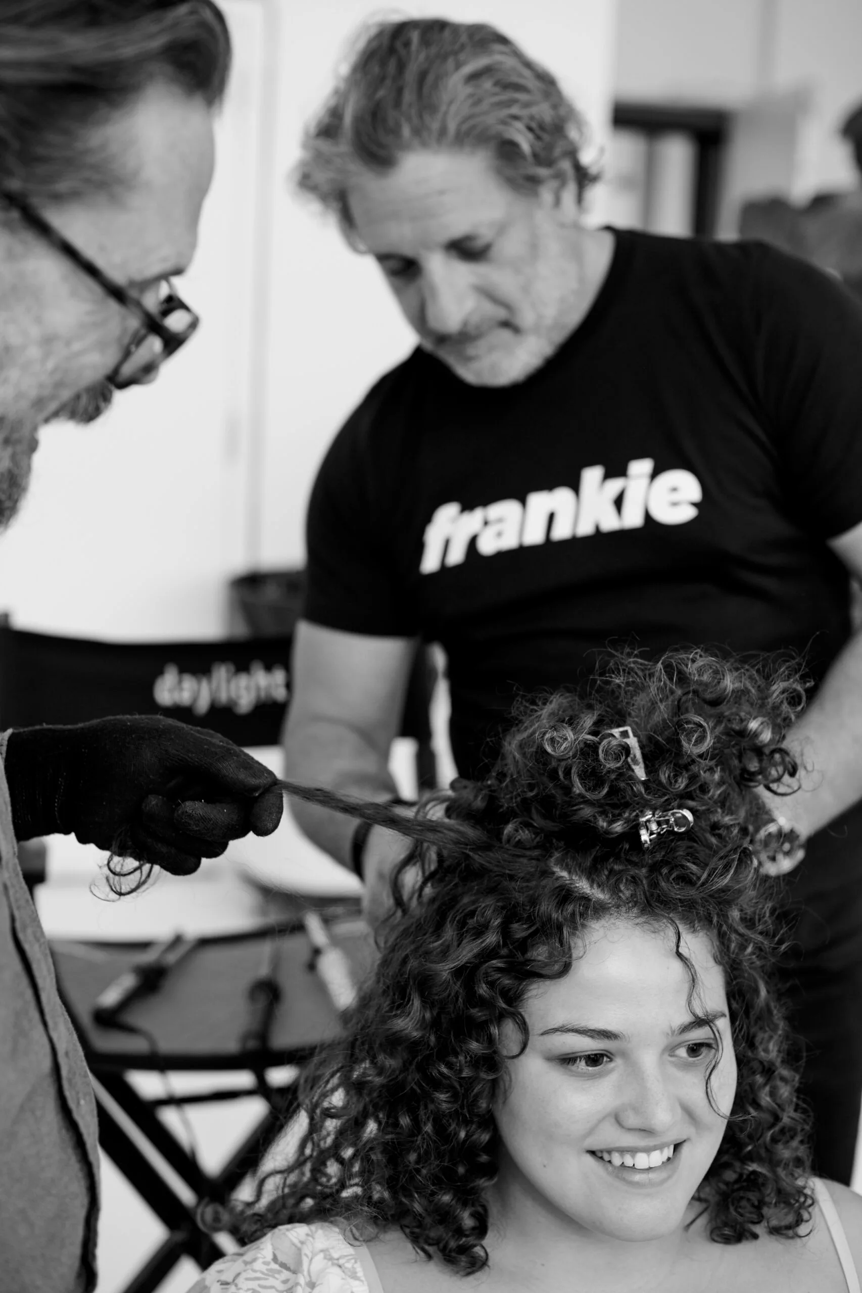 Retail hair care products on the shelf at Frankie